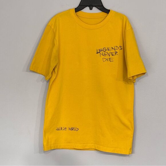 VLONE | X Juice WRLD Men’s T-Shirt INFERNO Legends Never Die 999 Flaming Skull - Picture 1 of 11